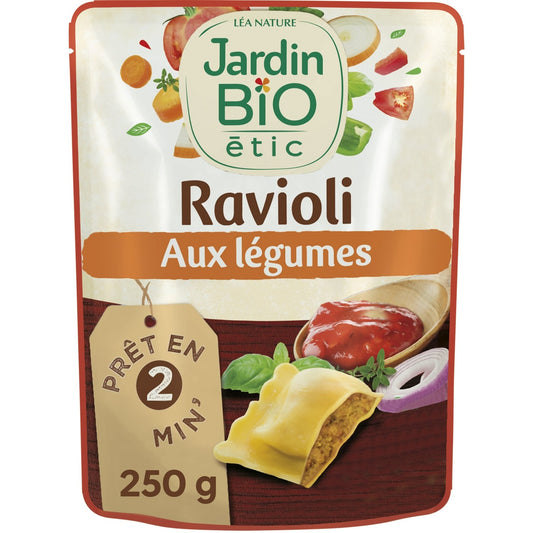 Plat Cuisiné Ravioli aux Légumes Bio JARDIN BIO ETIC le sachet de 250g