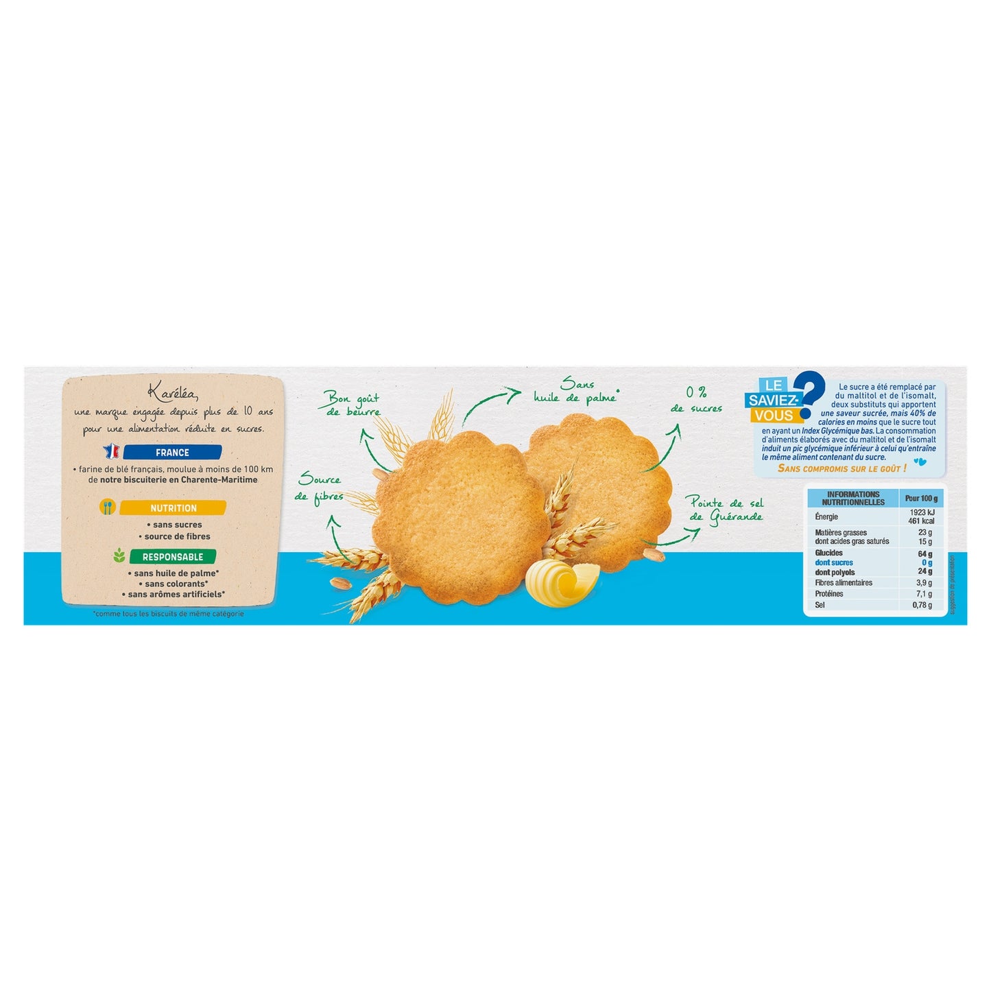 Biscuits galettes sans sucres KARELEA 