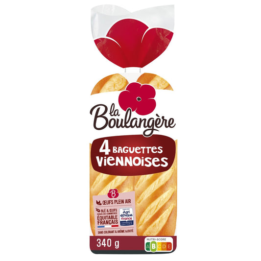 Baguettes Viennoises LA BOULANGERE le paquet de 340 g