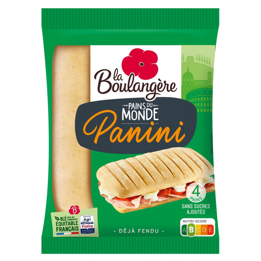 Pains Panini LA BOULANGERE le paquet de 4 - 300 g