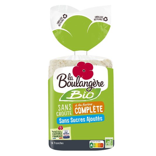Organic Wholemeal Bread Without Crust LA BOULANGERE