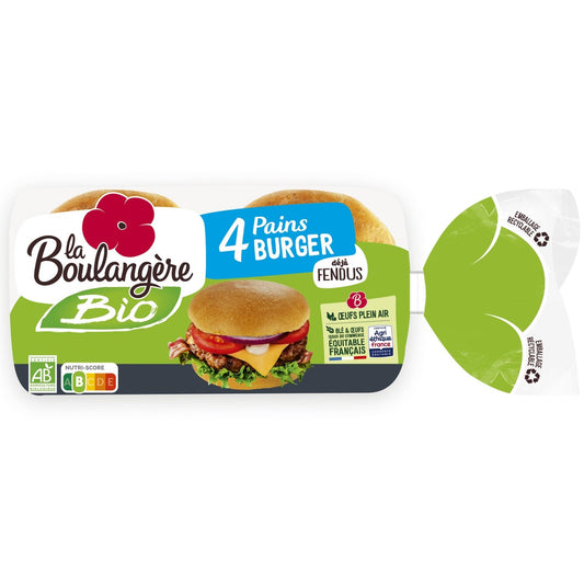 LA BOULANGERE Organic Sliced Burger Buns