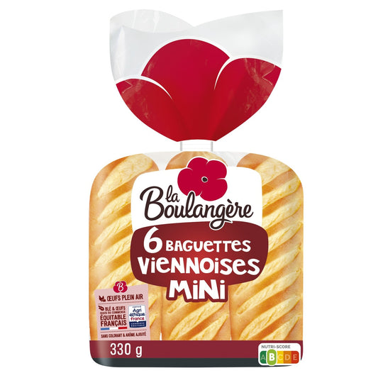 Baguettes Viennoises LA BOULANGERE le paquet de 330g