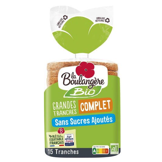 Organic Wholemeal Sandwich Bread with No Added Sugars LA BOULANGERE