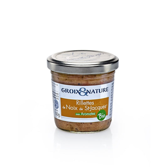 Rillettes aux Noix de St Jacques aux Aromates Bio Groix & NATURE le pot de 100g