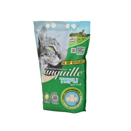 Litière Végétale Agglomérante Anti-Odeurs Tofu TRANQUILLE Le sac de 4 L