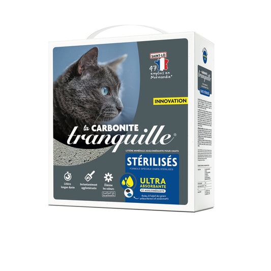 Litière Agglomérante Ultra Absorbante la Carbonite TRANQUILLE la boite de 6,1L