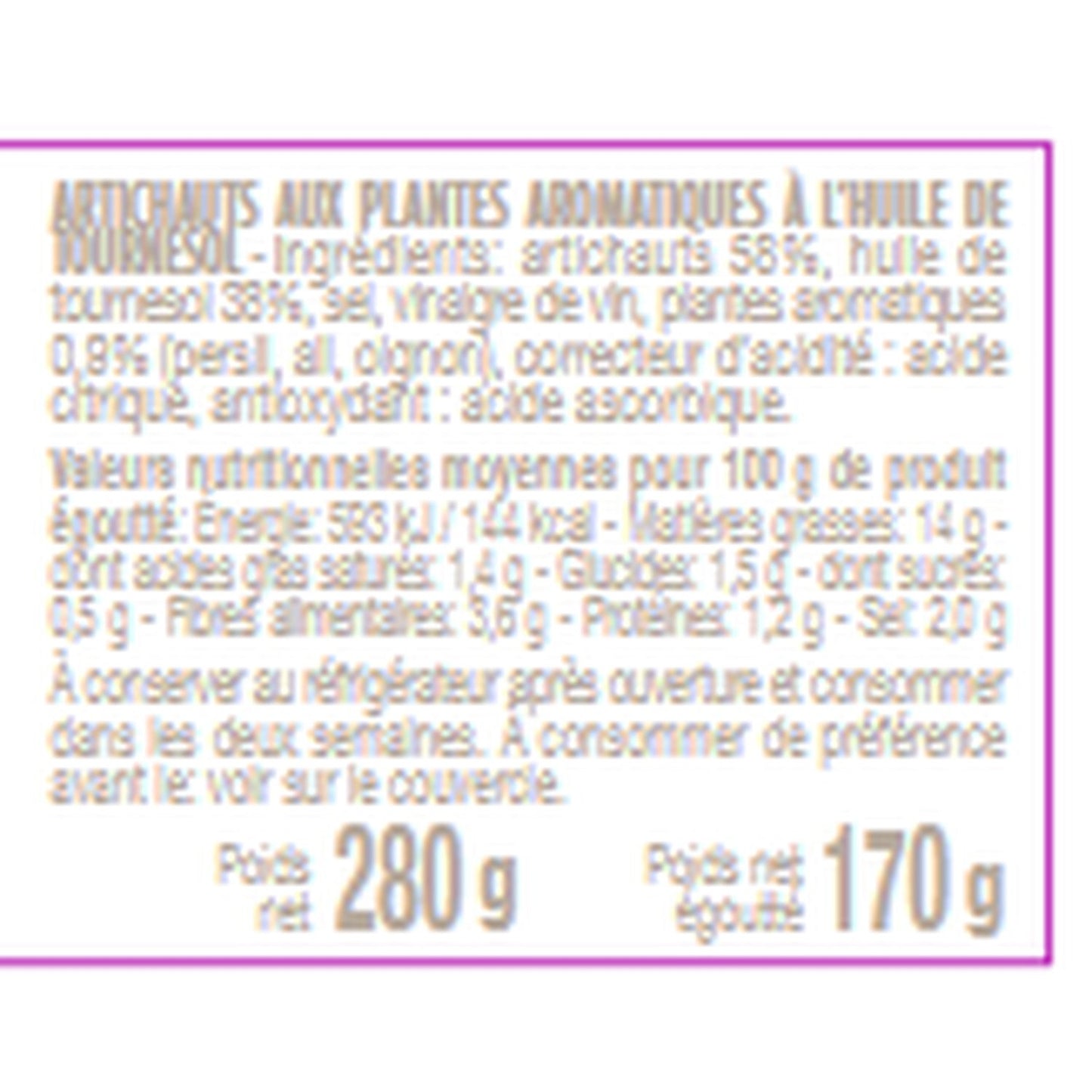 Cœurs d'Artichauts à la Paysanne FLORELLI