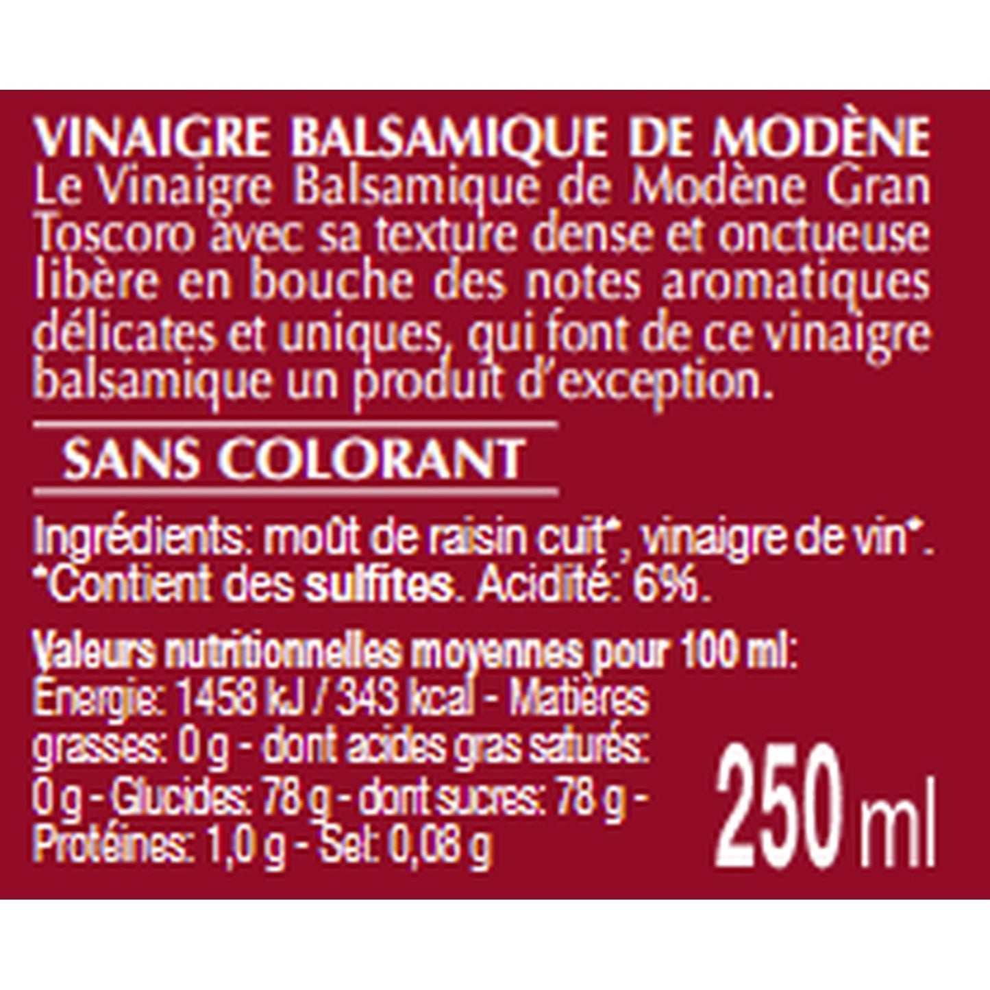 Vinaigre Balsamique TOSCORO