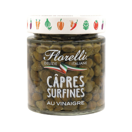 Câpres Surfines au Vinaigre FLORELLI le bocal de 140g