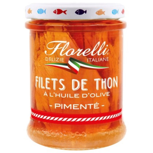 Filets de Thon Huile d'Olive Piments FLORELLI