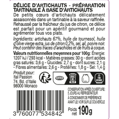 Tartinable d'Artichauts FLORELLI