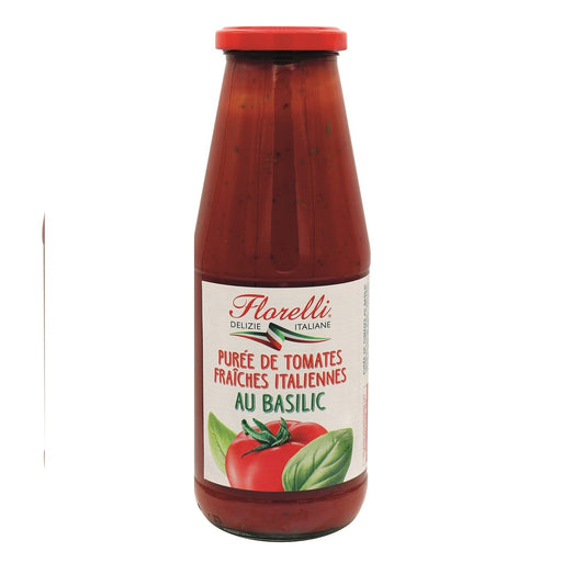 Purée de Tomates Italienne au Basilic FLORELLI le pot de 700g
