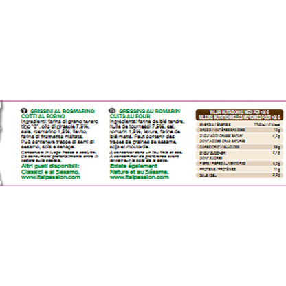 Gressins Tortinesi au Romarin FLORELLI