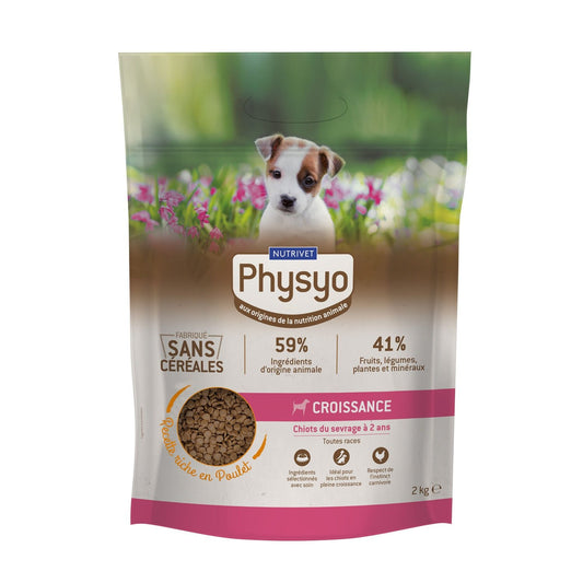 Croquettes pour Chien Junior Croissance au Poulet, au Thon & aux Légumes Sans Céréales PHYSYO PET FOOD