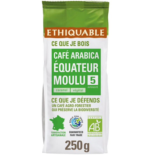 Pure Arabica Ground Coffee Ecuador Organic ETHIQUABLE