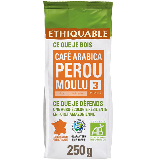 Pure Ground Coffee Arabica Peru Organic ETHIQUABLE