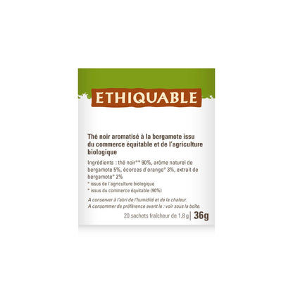 Thé Noir Earl Grey Darjeeling Bio ETHIQUABLE