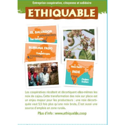 Noix de Cajou Grillées A Sec Sans Sel Bio ETHIQUABLE