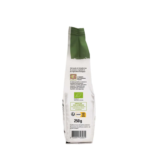 Pure Ground Arabica Coffee Colombia Organic ETHIQUABLE
