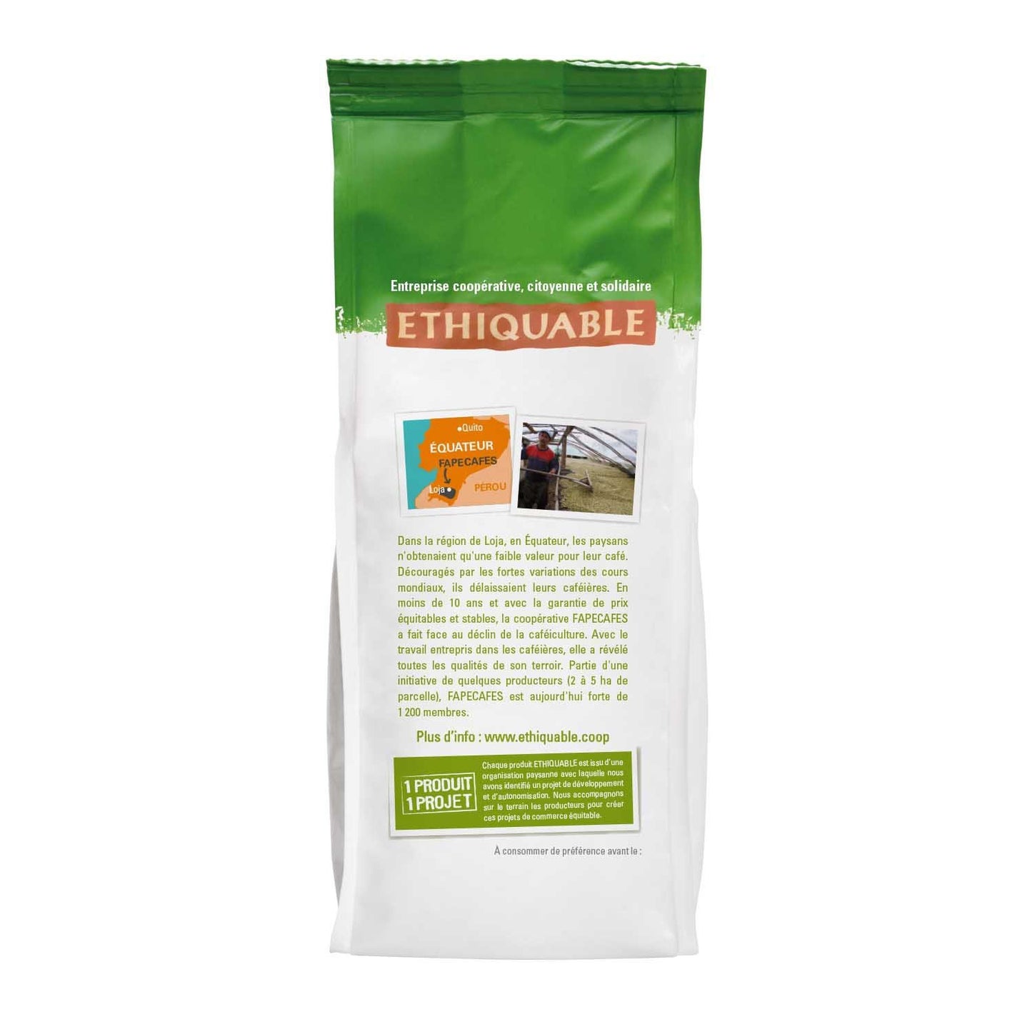 Pure Arabica Ground Coffee Ecuador Organic ETHIQUABLE