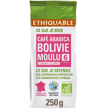Café Moulu Pur Arabica Bolivie Bio ETHIQUABLE
