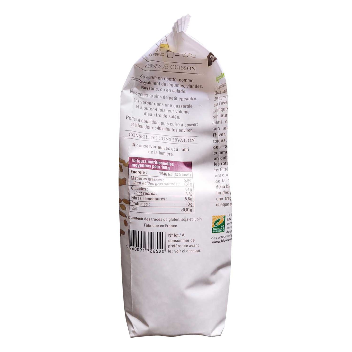 Epeautre en grains de Gascogne Bio PAYSANS D'ICI 