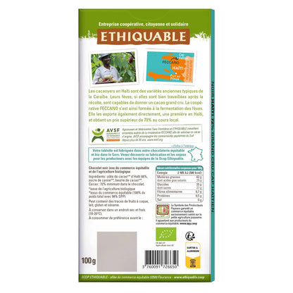 Organic Haitian 72% Cocoa Dark Chocolate Bar ETHIQUABLE