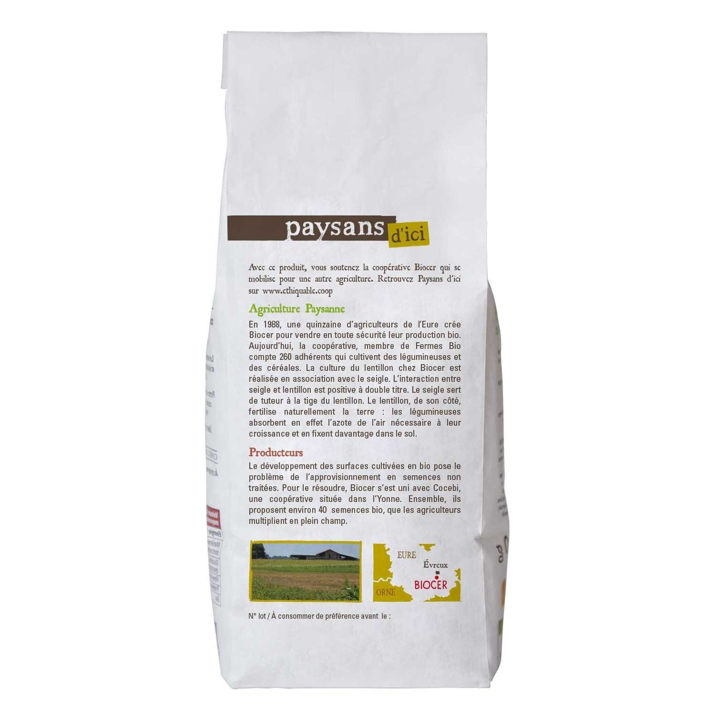 Lentilles Roses Normandie Bio PAYSANS D'ICI