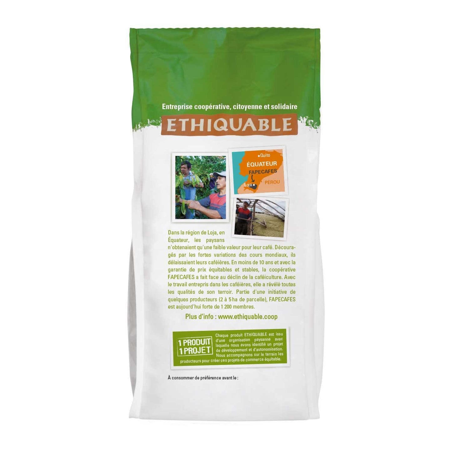 Pure Arabica Coffee Beans Ecuador Organic ETHIQUABLE