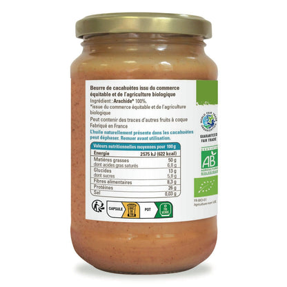 Beurre de Cacahuètes Sans Huile de Palme Bio ETHIQUABLE