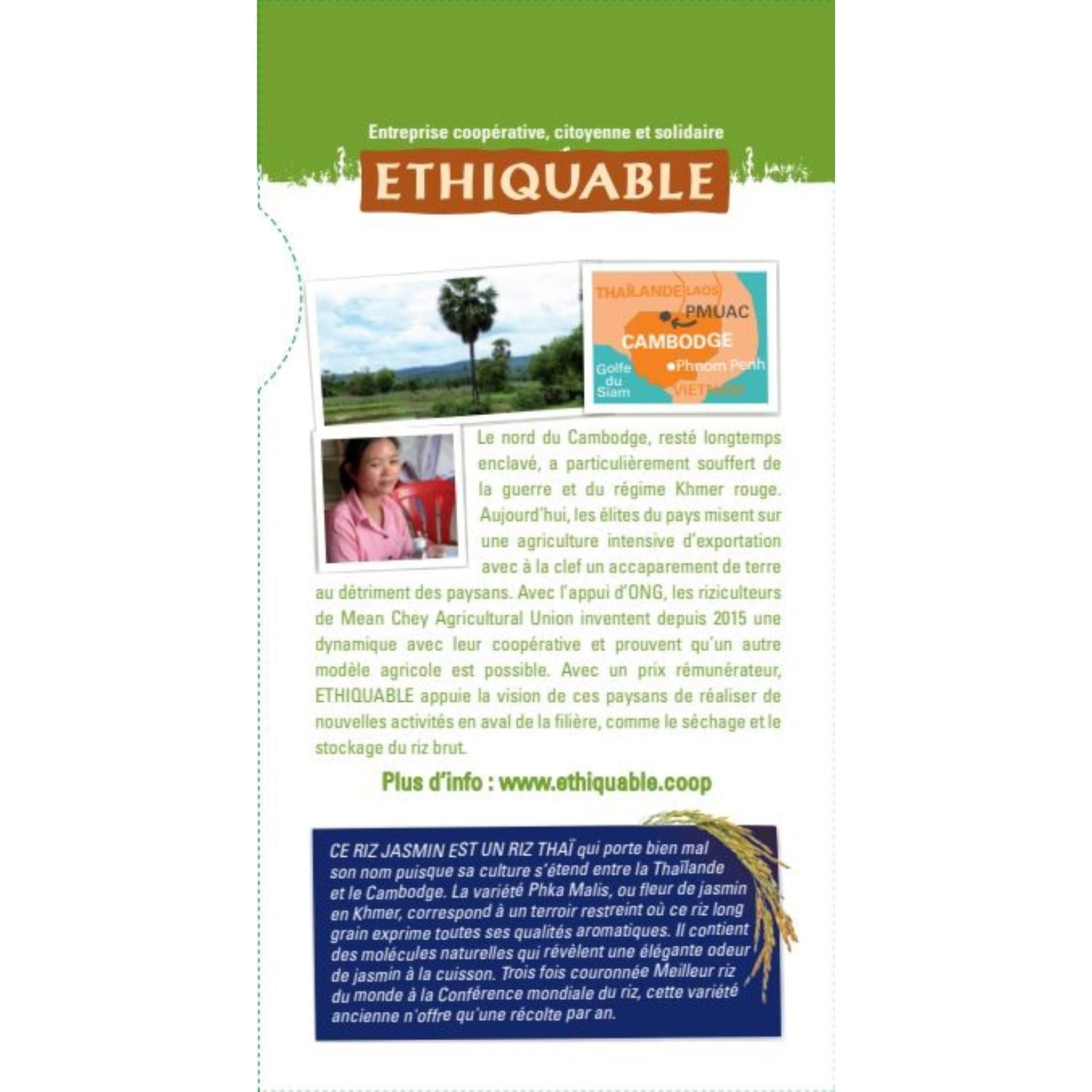 Riz completde Cambodge Bio ETHIQUABLE 