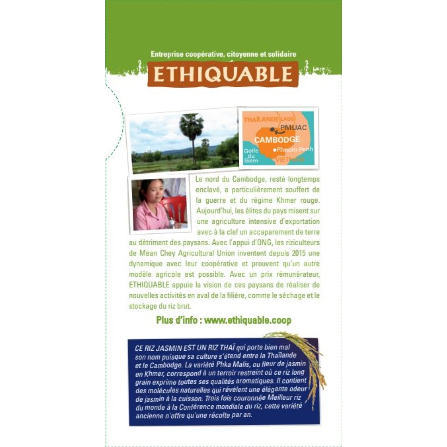 Riz completde Cambodge Bio ETHIQUABLE 