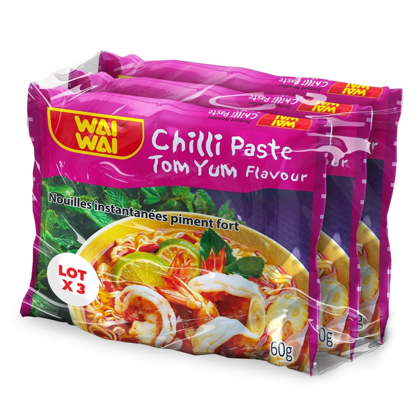 [ANTI-GASPILLAGE] Nouilles Instantanées Saveur Piment Fort WAI WAI - Date de durabilité minimale : 09/04/2025