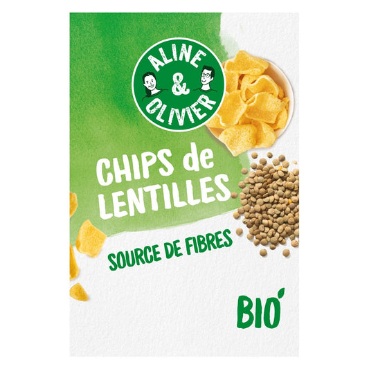 Chips de Lentilles Bio Aline & OLIVIER le paquet de 65G