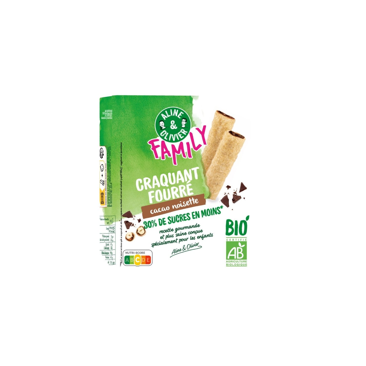 Biscottes Fourrées au Cacao et à la Noisette Bio Family Aline & OLIVIE ...