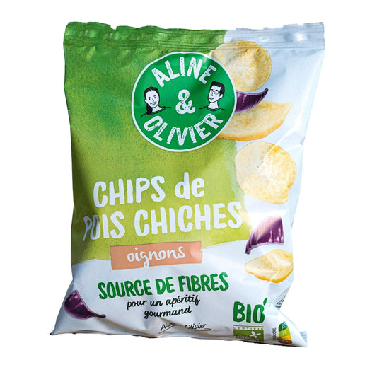 Aline &amp; OLIVIER Organic Onion Flavored Chickpea Chips