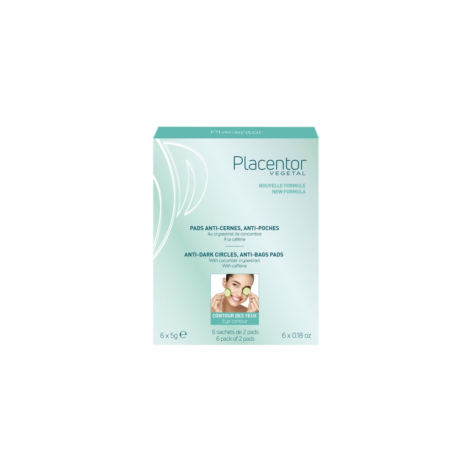 Masque Anti-cernes Anti-poches Contour des Yeux Concombre Caféine PLACENTOR 