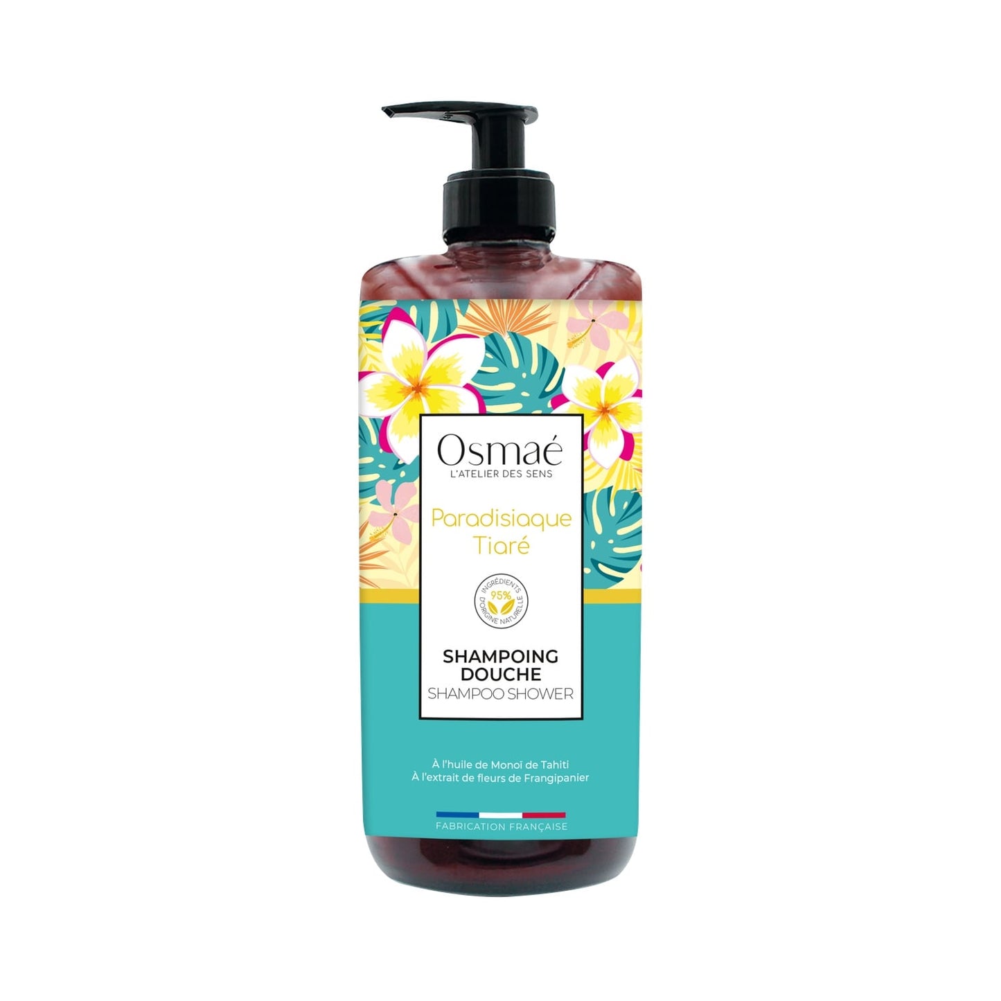 Shampoing Corps Cheveux à l'Huile de Monoï de Tahiti et à l'Extrait de Fleurs de Frangipanier OSMAE 