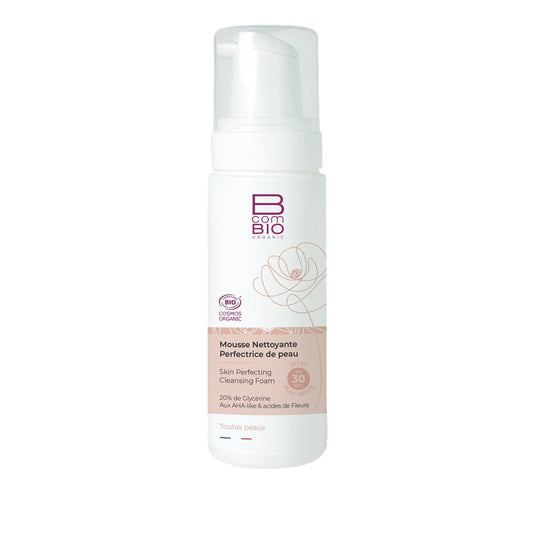 Mousse Visage Toutes Peaux Nettoyante Perfectrice Micro-Peeling BCOMBIO le spray de 150 ml