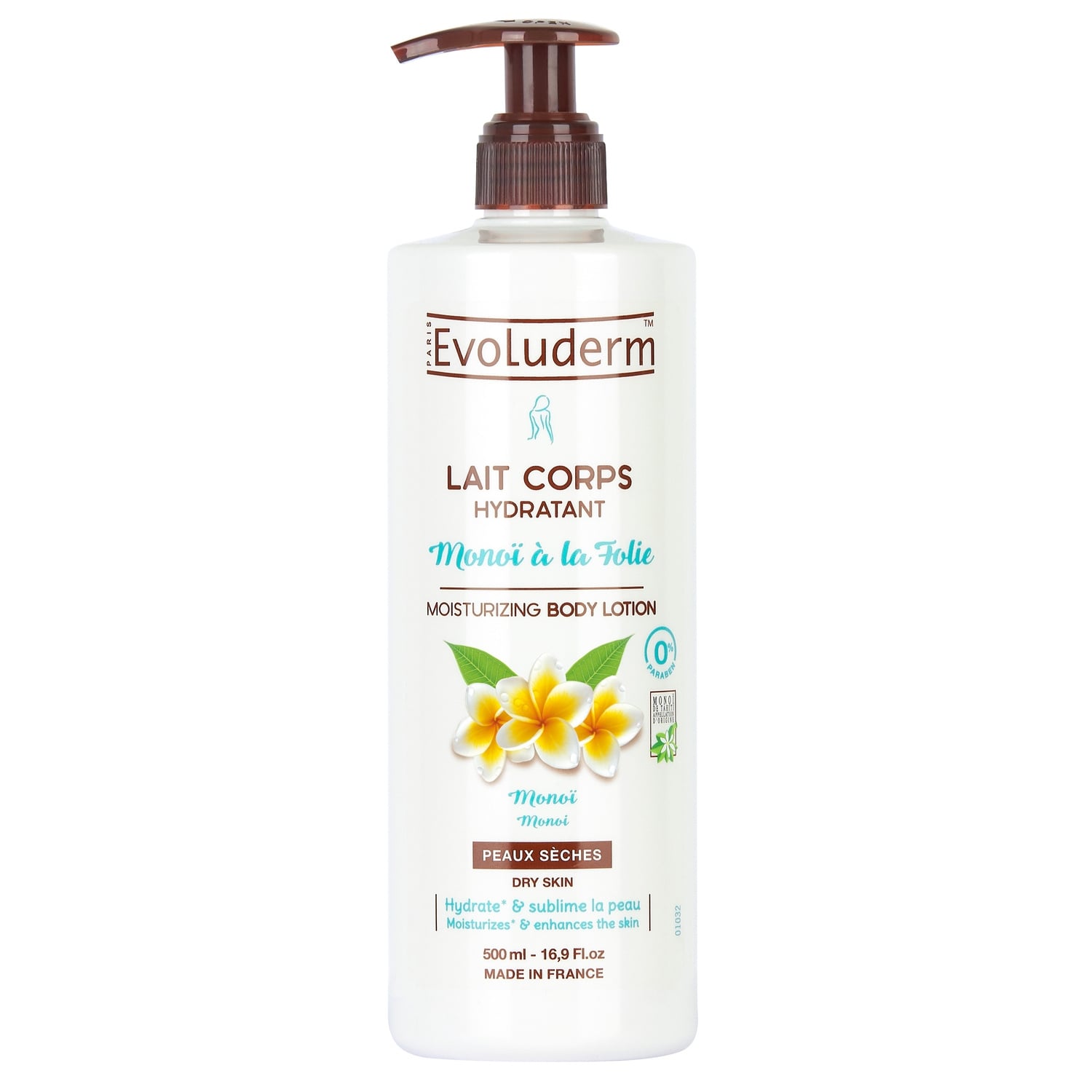 Lait Corps Hydratant Monoï EVOLUDERM 