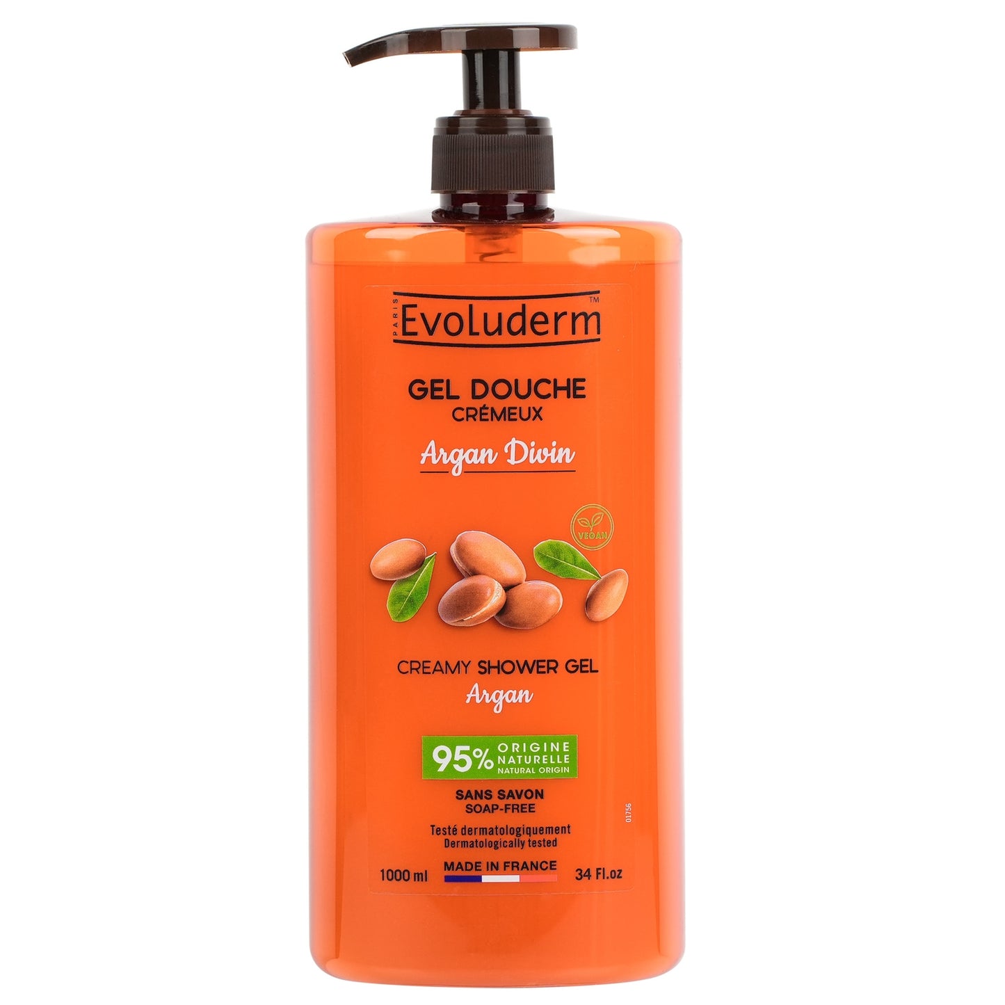 Gel Douche Crémeux à l'Argan Divin et Karité EVOLUDERM 