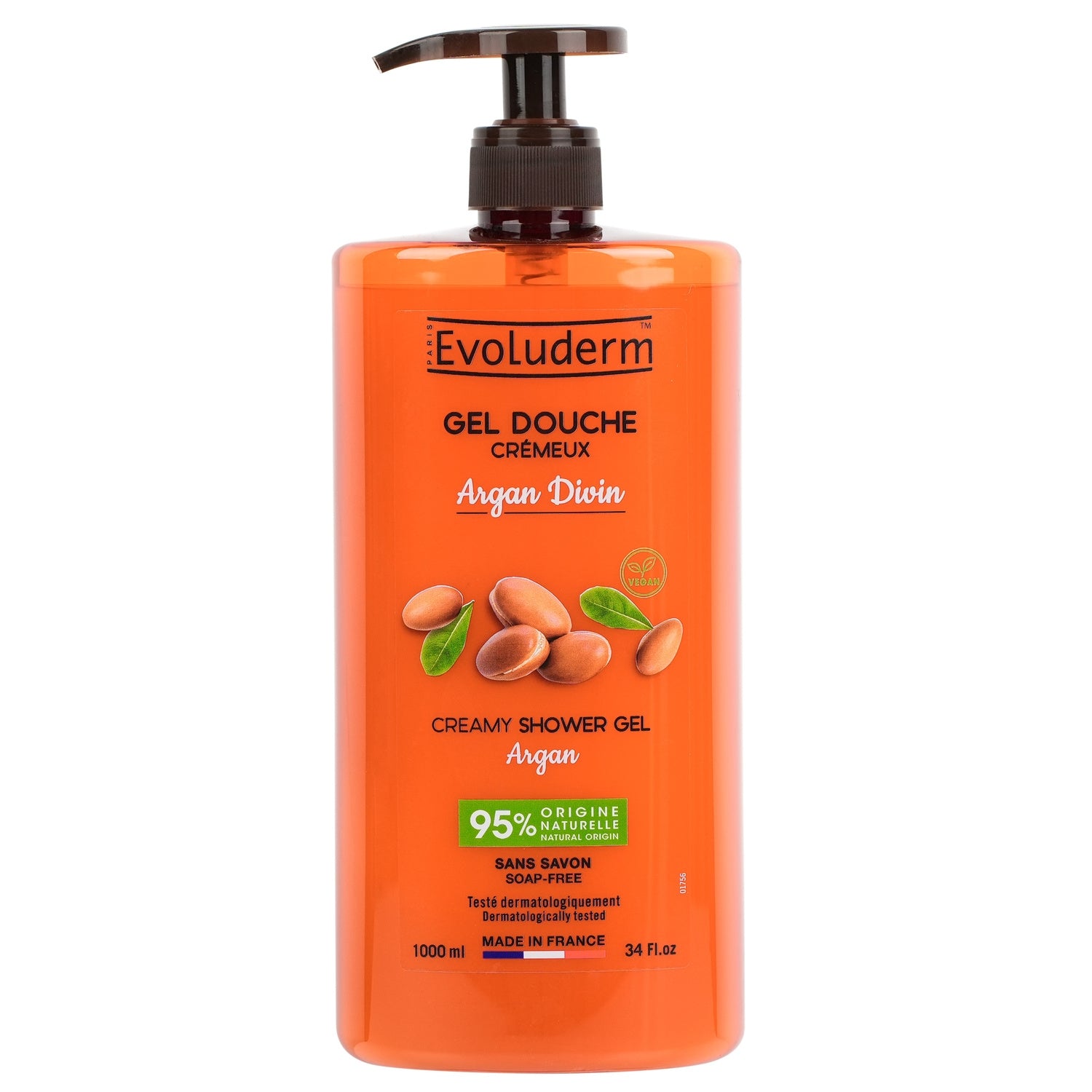 Gel Douche Crémeux à l'Argan Divin et Karité EVOLUDERM 