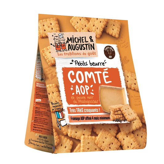 Biscuits Apéritifs Comté Poivre MICHEL ET AUGUSTIN le sachet de 33 - 100 g