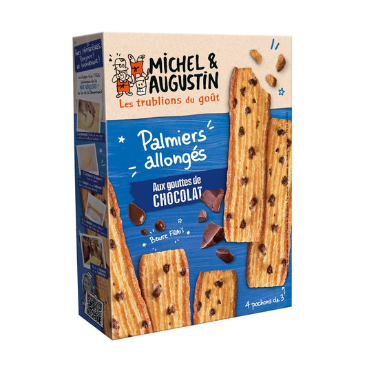 Biscuits Palmiers Allongés Chocolat MICHEL ET AUGUSTIN la boite de 120 g