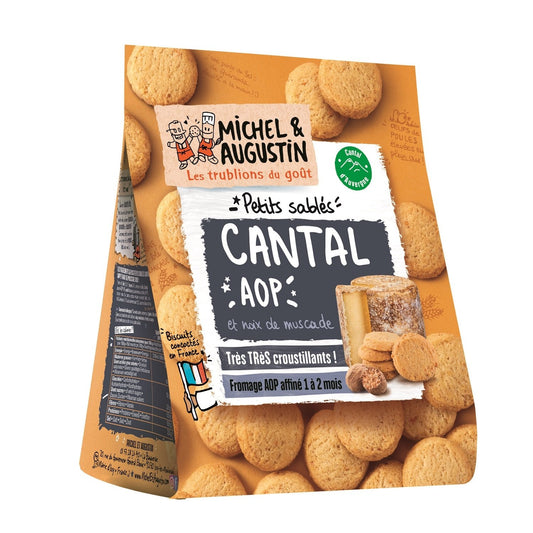 Biscuits Apéritifs Cantal et Noix de Muscade MICHEL ET AUGUSTIN le sachet de 100g