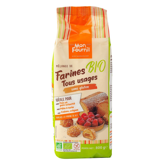 Mélange de Farines Tous Usages Sans Gluten Bio MON FOURNIL le paquet de 800g