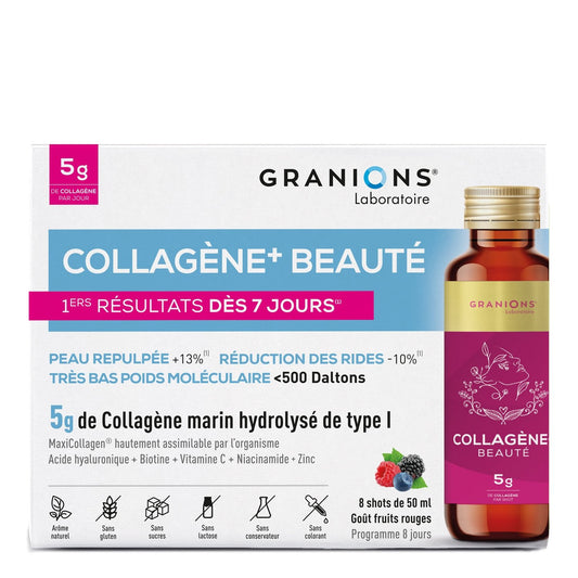 Soin Shot Buvable Collagène GRANIONS la bouteille de 400mL