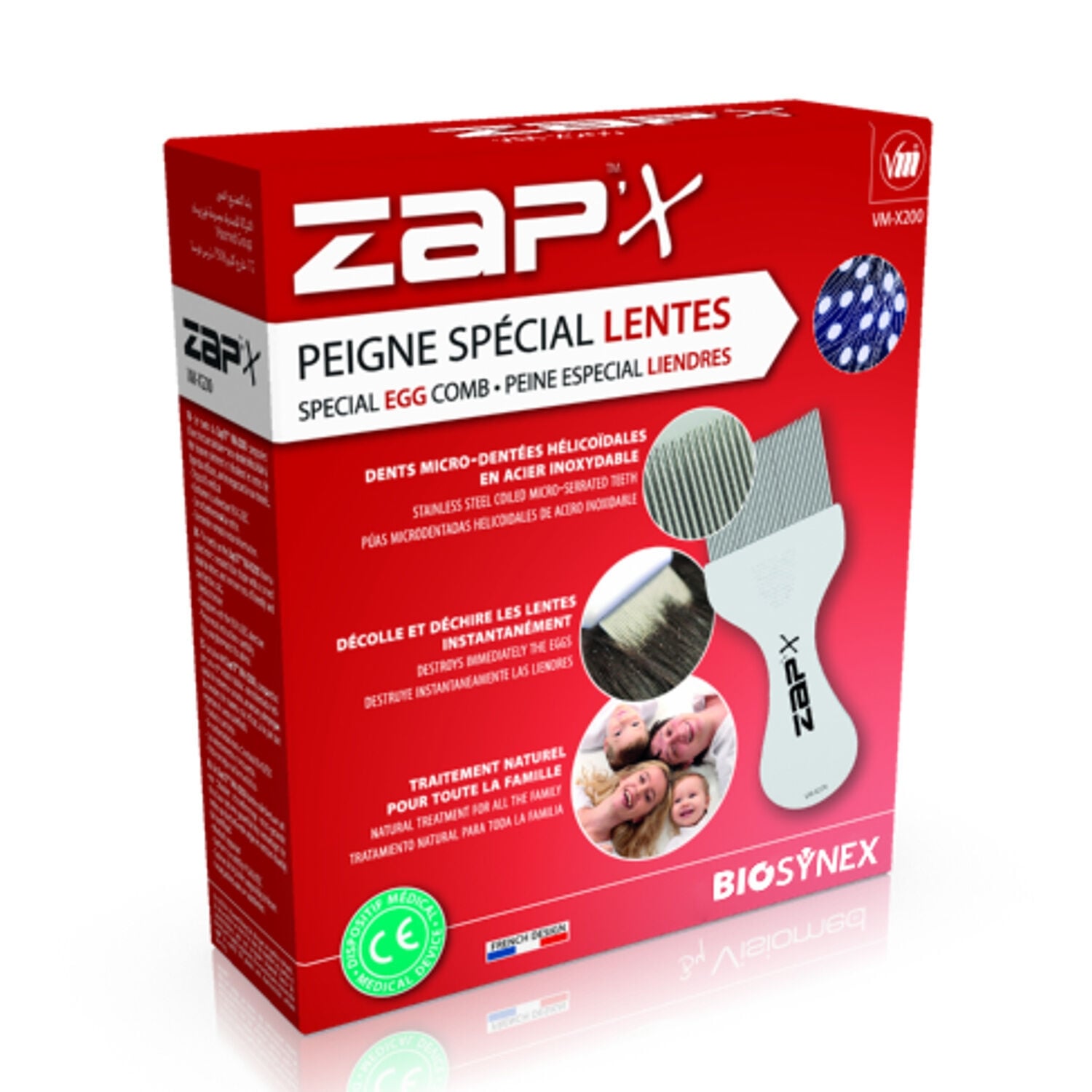 Peigne Traitement Anti-poux et Lentes ZAP'X 