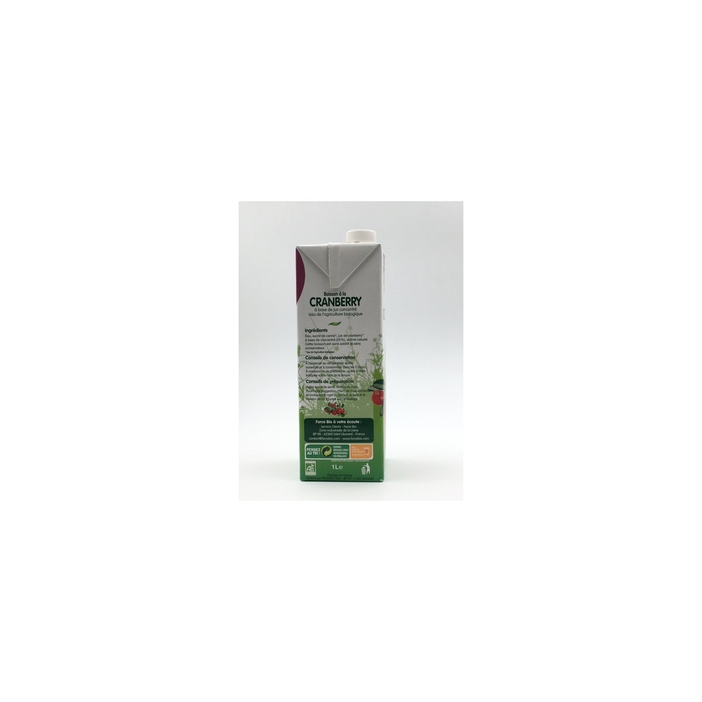 FORCE BIO Organic Cranberry Juice